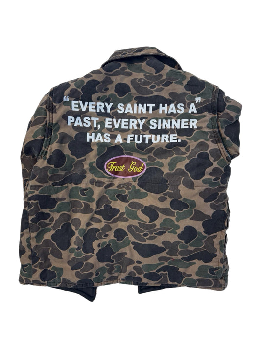 UPCYCLED CAMO JACKET (LARGE)